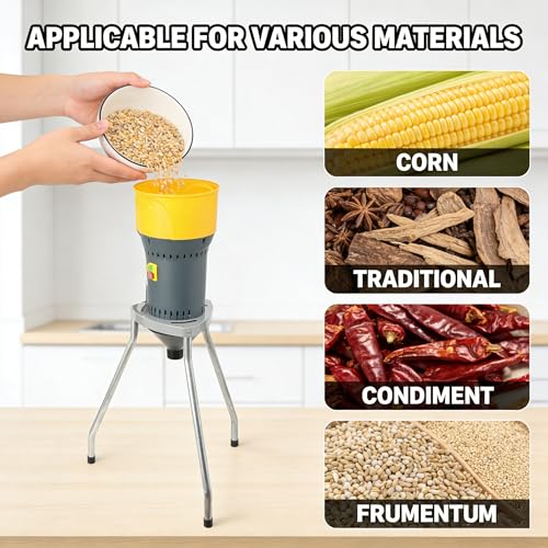 Electric Corn Mill Grinder, 25L Dry Grain Mill Grinder with 5 Sieves - size: 25L Tripod