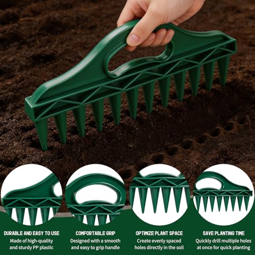 7 Pcs Sowing Seeds Dispenser Set, with 12 Hole Seeder
