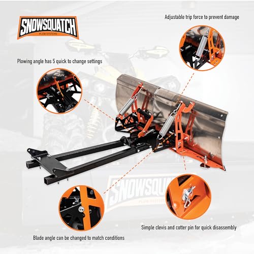 SNOWSQUATCH Aluminum ATV Snow Plow 48-60 Inch Adjustable Blade Mount Kit