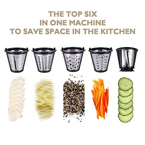 Electric Cheese Grater Slicer Shredder Salad Maker for Kitchen 150W 5-in-1