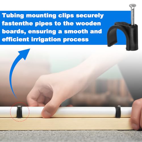 1/2" Drip Irrigation Tubing Mounting Clips for Orbit 65716 with Nail 40 Pca