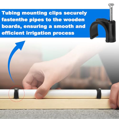 1/2" Drip Irrigation Tubing Mounting Clips for Orbit 65716 with Nail 60 Pca