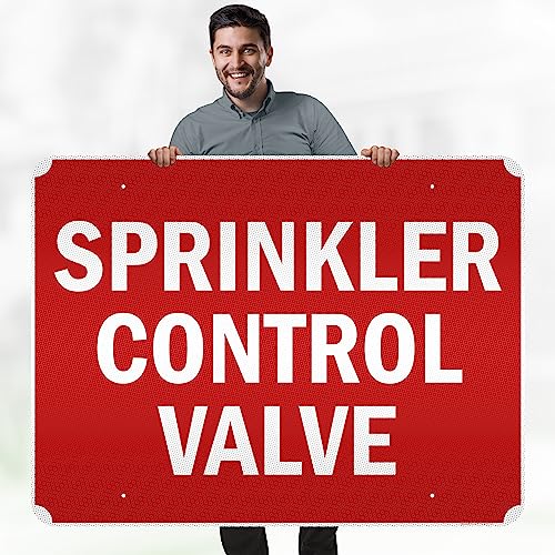 Sprinkler Control Valve Sign, 36x48 Inches, Reflective, Rust Free DiBound, - size: 36x48 - DiBound Reflective