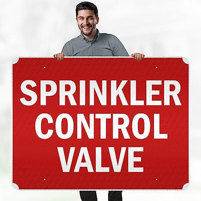 Sprinkler Control Valve Sign, 36x48 Inches, Reflective, Rust Free DiBound, - size: 36x48 - DiBound Reflective