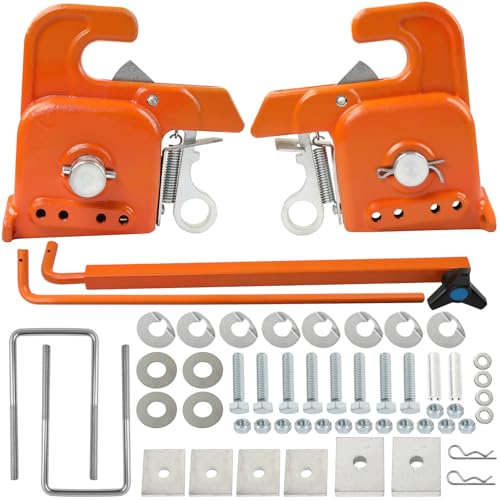 Quick Hitch System, Fit for Category 2 Tractors, Plough, Harrow, Cultivator, Seeder, lrrigation System, Fertilizer Spreader, Sprayer, Mowers, Bush Hogs, OE 102ST (Orange) - color: Orange