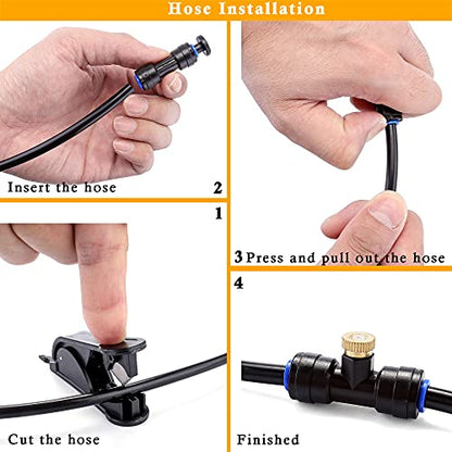 Outdoor Misting Cooling System with Pump Kit, 65.6FT(20M) Misting Line - color: (02) 20M Misting Line