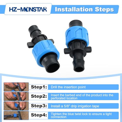 50Pcs Drip Tape Connector, Drip Tape Irrigation Fittings