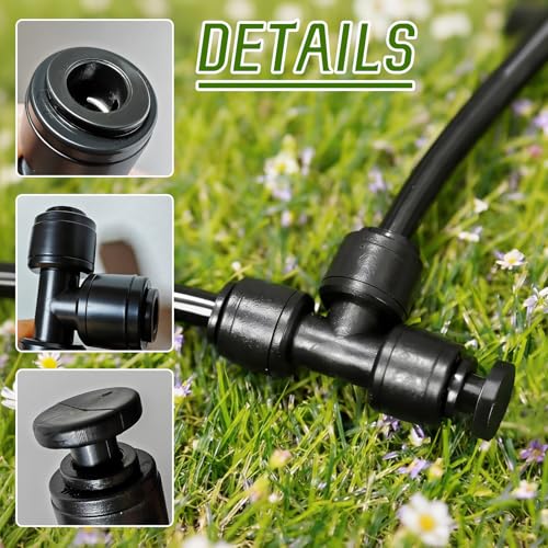 30 Pcs Quick 1/4" Drip Irrigation Tee Fittings with 10 End Plugs - size: 30PCS 1/4" Tee