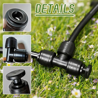 30 Pcs Quick 1/4" Drip Irrigation Tee Fittings with 10 End Plugs - size: 30PCS 1/4" Tee