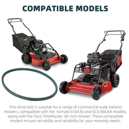 (2-Pack) Calvana 121-5765 Drive Belt, Kevlar Cord, Compatible with 30" Toro Lawn Mower, Exmark Mower, Toro TimeMaster 30, Models20200, 20199, 20975, 20976, 20977, 20978, 22205TE, 22210, 30 1/2" x 1/2" - size: 30 1/2" x 1/2"