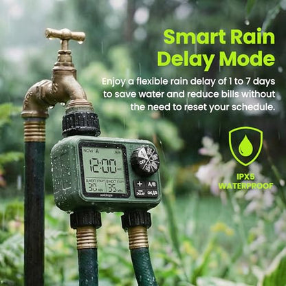 Garden Hose Sprinkler Timer 1 or 2 Outlet Programmable Controller - style: 2-Zone
