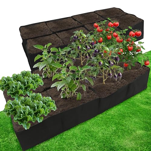 Gardzen 2 Pack Fabric Raised Garden Beds - size: 2Feet x 4Feet