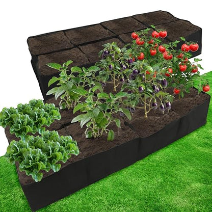 Gardzen 2 Pack Fabric Raised Garden Beds - size: 3Feet x 6Feet