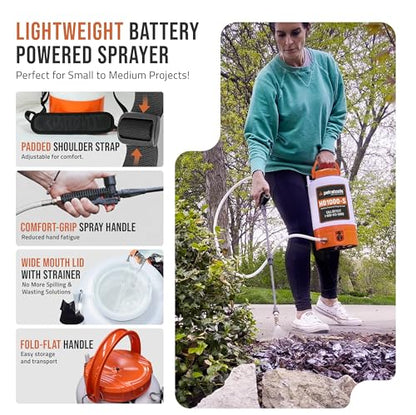 PetraTools Battery Powered Sprayer with 8 Nozzles, HD1000-S (1 Gal Pro Kit) - size: 1 Gallon ProKit