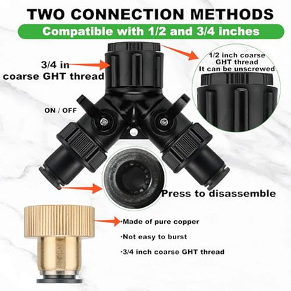 98 Ft Drip Irrigation System,360°Bendable Drip Irrigation Kit,25 Nozzles and 27 Quick Connectors,Automatic Garden Irrigation System,Adjustable Atomizing System for Plants, Greenhouse,Yard,Lawn