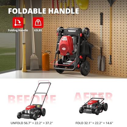 AMERISUN 21" Gas Push Lawn Mower,144cc 4-Stroke OHV Engine,2-in-1 Mowing