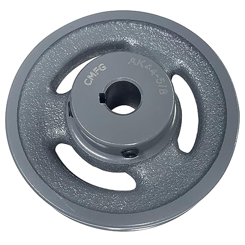 AK44-5/8 v Belt Pulley, 4.25 inch OD, 5/8 Inch Bore,Cast Iron Material, AK Single Groove Mechanical v-Belt Pulleys for "4L" or "A" or "3L" Belts - size: 4.25 inch OD, 5/8 Inch Bore, style: 1 Groove