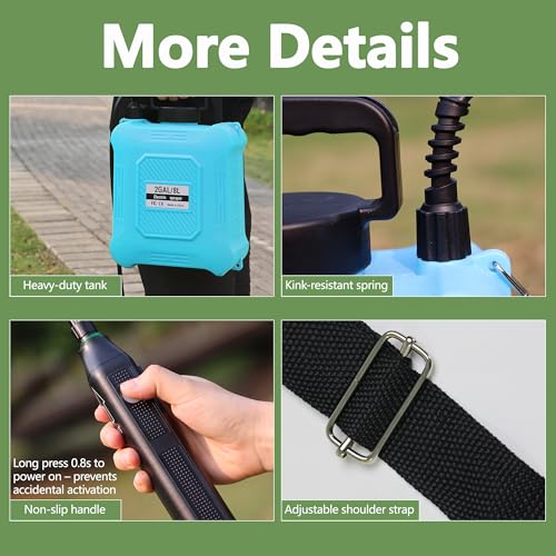 Battery Powered Sprayer 2 Gallon Electric Garden Sprayer for Plants & Weeds - color: BLUE