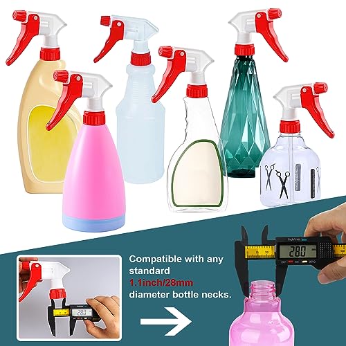 Trigger Spray Nozzles 8 Pack, Adjustable Leakproof Replacement Heads | Plastic Heavy Duty Sprayer, Spray Heads for Universal Plastic Bottles - color: 2green2red2blue