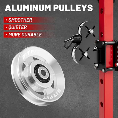 RitFit 90mm Aluminum Pulley Wheels, Power Rack Pulley Attachment - size: 10 pcs