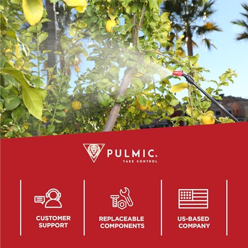 PULMIC Electric Sprayer Pegasus 35. 9.25-Gallon Cart Sprayer. 3 Application Speeds Up to 60 PSI Pressure. 18V Removable Lithium Battery. Up to 7 Hours of Autonomy. 20 ft Hose and Accessories Included - style: 9 Gal Cart Sprayer