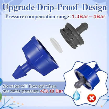 60Pcs 0.75 GPH Drippers Pressure Compensating Drip Emitters - color: 60 PCS 0.75GPH