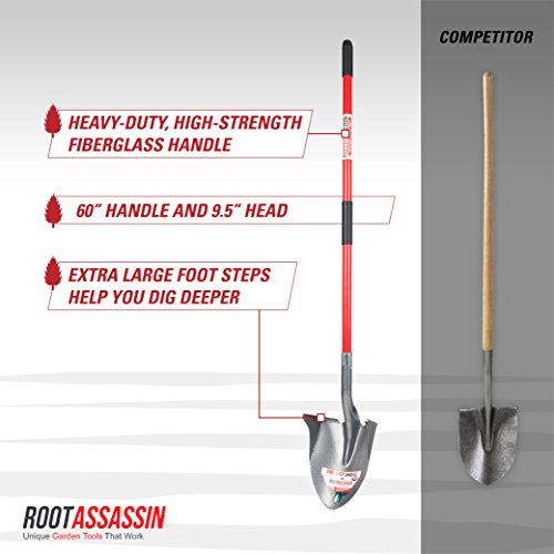 OS-002 One Shot Garden Shovel, 60" Straight Handle - style: 60-Inch, XL