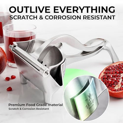 Zulay Kitchen Manual Fruit Juicer - color: Silver