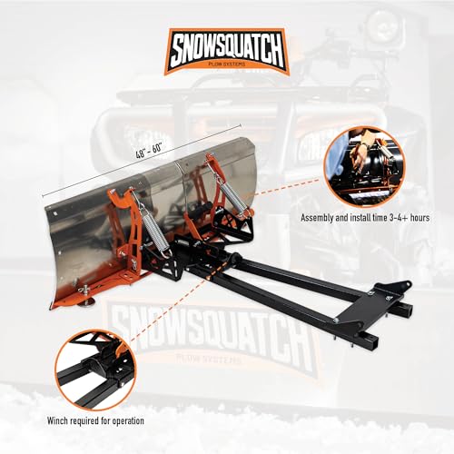 SNOWSQUATCH Aluminum ATV Snow Plow 48-60 Inch Adjustable Blade Mount Kit