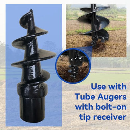 Auger Pilot Tip Replacement, 1-7/8" Shank for 6-24" Post Hole Diggers