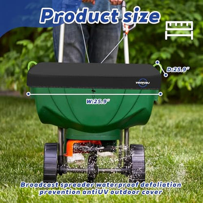 Hopper Cover Waterproof, 600D Heavy Duty Oxford-Broadcast Spreader Covers for P20-5010&Agri-Fab 85lb - 100lb Fertilizer Spreade, All Weather Protection