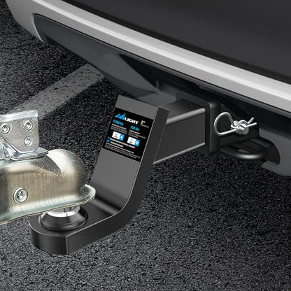 Nilight 4" Drop Weled Hitch Ball Mount, 2 Inch Chrome Ball Fits 2" Trailer Receiver 7,500 lbs Tow Hitch with Pin - size: 2" Ball Fusion & 4" Drop