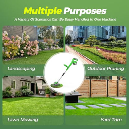 Weed Eater 21V Cordless Weed Wacker, 4-in-1 Trimmer with 2x4.5Ah Batt & Brushless