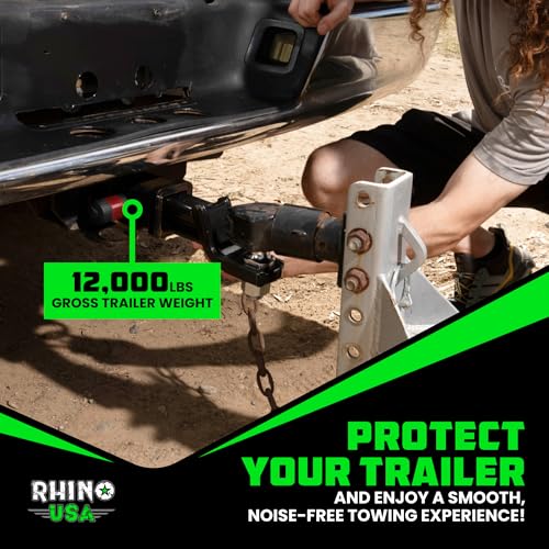 Rhino USA 2in Trailer Hitch Pin - Patented Locking Receiver Pin - color: Red, size: 2 IN - 1 Pack
