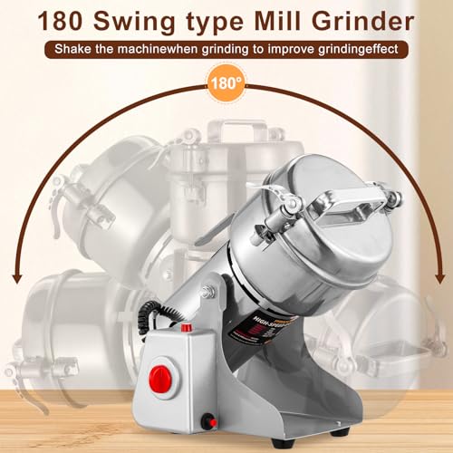 Electric Grain Mill Grinder 800g Stainless Steel Flour Mill for Home