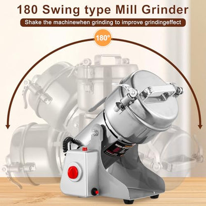 Electric Grain Mill Grinder 800g Stainless Steel Flour Mill for Home