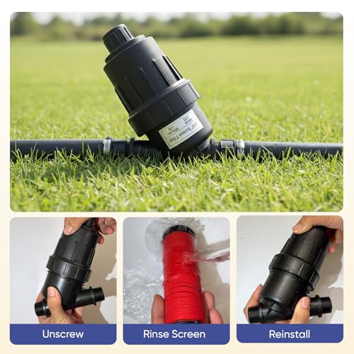 3/4" Drip Irrigation Y Filter: 120 Mesh Screen, Male Thread for Hydroponics