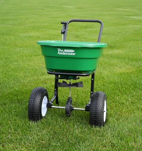 The Andersons Pacer Pro Walk-Behind Broadcast Spreader for Fertilizer, Grass Seed and Salt - 80 lb Hopper Capacity