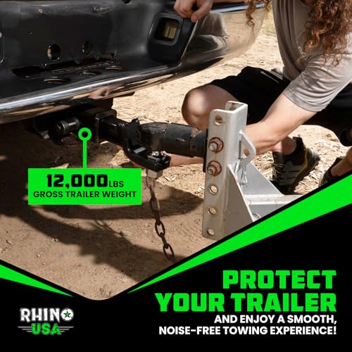 Rhino USA 2in Trailer Hitch Pin - Patented Locking Receiver Pin - color: Black, size: 2 IN - 1 Pack