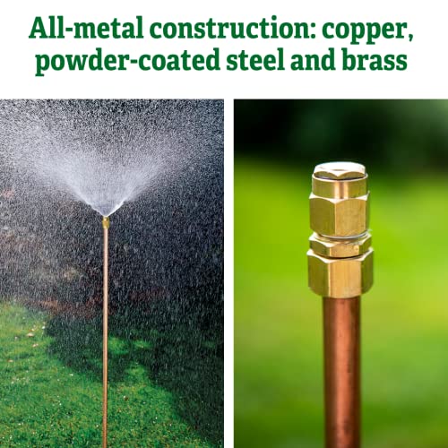 Gardener's Supply Company Hi-Rise Lifetime Sprinkler - 50" H | Heavy-Duty All Steel & Brass Construction, 360 Degree Spray, For Lawn Garden & Landscape Watering