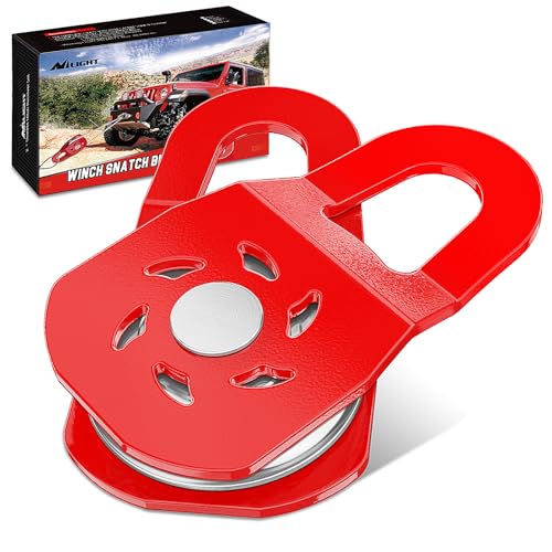 Nilight 10 Ton Winch Snatch Block, Heavy Duty Recovery Pulley - color: Winch Snatch Block