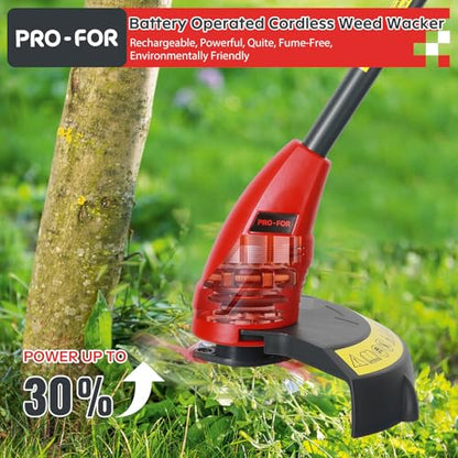 20V Lightweight Stringless Grass Trimmer, Battery Powered Weed Eater, Cordless Electric Weed weedwacker with Battery and Charger