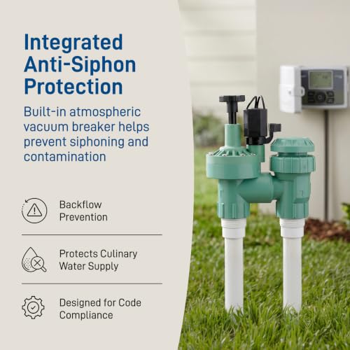 Orbit 57623 3/4" FPT 100 Series Anti-Siphon Automatic Sprinkler Valve with Flow Control (Pack of 2) - size: 2 Pack 3/4 Inch FPT 100 Series, style: 100-series