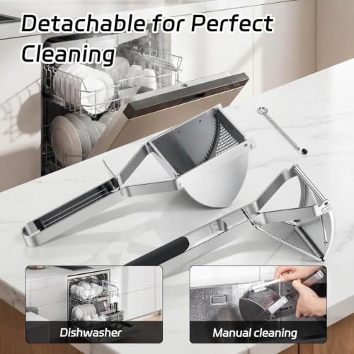 Potato Ricer Stainless Steel 22oz Large Mashed Potato Ricer for Masher Potatoes, Heavy Duty, Dishwasher Safe, Large Capacity