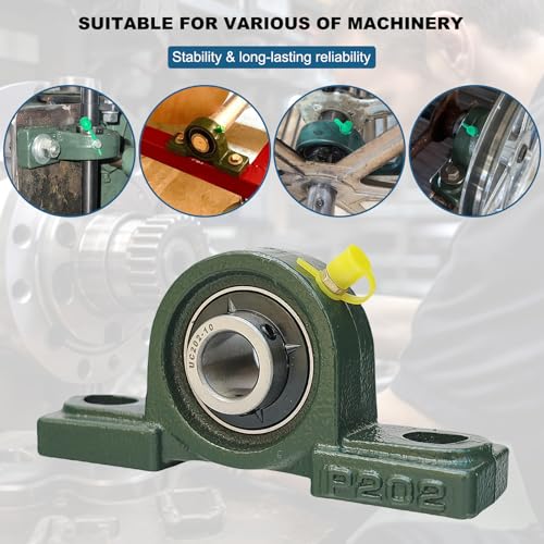Tonmp 4 Pack UCP202-10 Pillow Block Bearing - 5/8 inch Mounted Pillow Block Bearings Solid Cast Iron Base - Self Alignment … - size: 4, style: UCP202-10