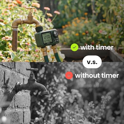 Garden Hose Sprinkler Timer 1 or 2 Outlet Programmable Controller - style: 2-Zone
