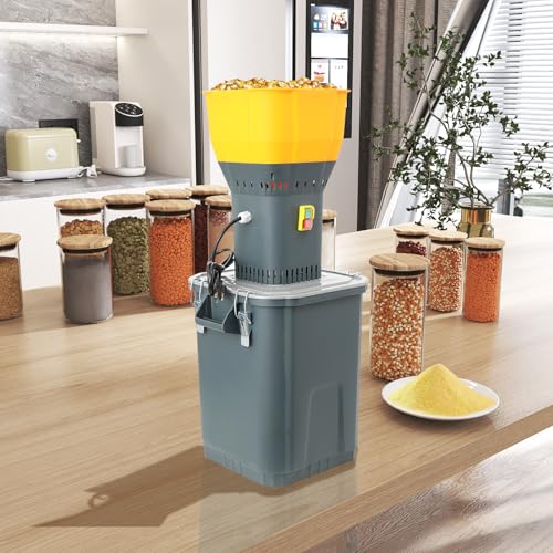 7.9 Gallons Electric Grain Mill Grinder, Corn Grinder Mill, Home Farm Wheat Grinder, 25L Dry Grain Mill Grinder Electric, Detachable Bucket & Hopper, Dry Cereals Grinder with 5 Sieves, 2 Wrench - size: 30L/7.9Gallons