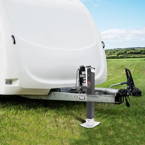 Weld-On Square Trailer Jack, 7000 lbs Capacity, 15" + 13" Drop Leg - size: 13-28 in 7000 lbs Side-Wind
