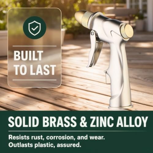 Metal Garden Hose Nozzle 4 Modes Leak Proof High Pressure Lawn Car