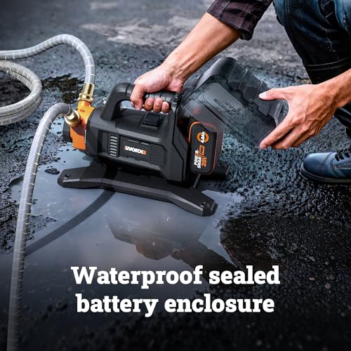 WORX Cordless Water Transfer Pump, 20V Portable Pump, WG830 - style: 20V 5.75 GPM Water Pump With Battery And Charger